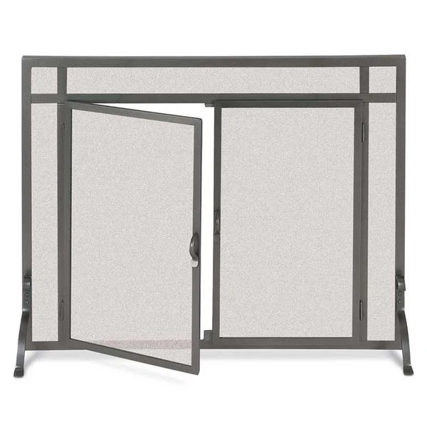 Pilgrim 39 Inch Forged Iron Fireplace Screen With Doors 3 Pilgrim 39 Inch Forged Iron Fireplace Screen With Doors
