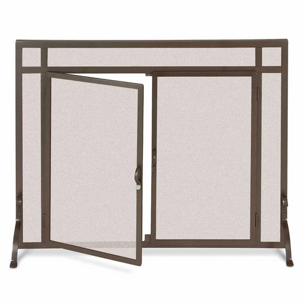 Pilgrim 39 Inch Forged Iron Fireplace Screen With Doors 4 Pilgrim 39 Inch Forged Iron Fireplace Screen With Doors - Image 2