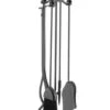 Pilgrim 2400 Series Barrel Handle Fireplace Tool Set -Fireplace Specialty Store pilgrim 5 piece matte black fireplace tool set with black barrel handles and round base 88
