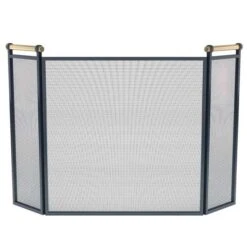 Pilgrim 51 Inch Calabar Tri-Panel Mesh Fireplace Screen