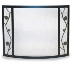 Pilgrim Bowed Artisan Pine Cone Fireplace Screen
