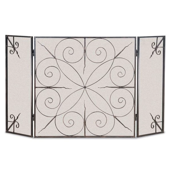 Pilgrim Elements Tri Panel Folding Fireplace Screen 3 Pilgrim Elements Tri Panel Folding Fireplace Screen