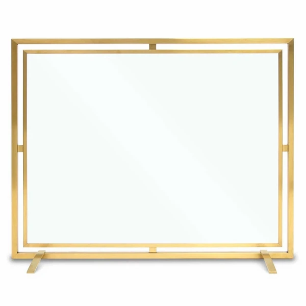 Pilgrim Floating Glass Fireplace Screen 4 Pilgrim Floating Glass Fireplace Screen - Image 2