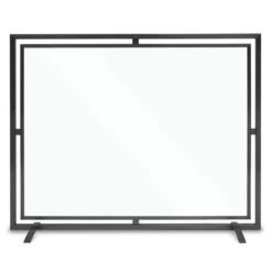 Pilgrim Floating Glass Fireplace Screen