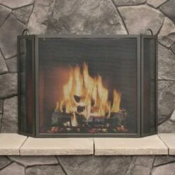 Pilgrim Medium Tri Panel Rectangular Fireplace Screen -Fireplace Specialty Store pilgrim medium tri panel rectangular fireplace screen 56