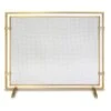 Pilgrim 39 Inch Sinclair Single Panel Fireplace Screen -Fireplace Specialty Store pilgrim single panel sinclair screen burnished brass 105