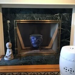 Pilgrim 39 Inch Sinclair Single Panel Fireplace Screen -Fireplace Specialty Store pilgrim single panel sinclair screen burnished brass 109