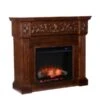 SEI 44 Inch Calvert Electric Fireplace With Decorative Carved Mantel