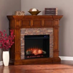 SEI 46 Inch Merrimack Corner Convertible Electric Fireplace -Fireplace Specialty Store sei 46 inch merrimack corner convertible electric fireplace 65
