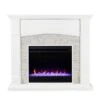 SEI 46 Inch Seneca Color Changing Electric Fireplace With Faux Stone Surround