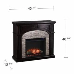 SEI 46 Inch Tanaya Electric Fireplace With Faux Stone Surround 8 SEI 46 Inch Tanaya Electric Fireplace With Faux Stone Surround -Fireplace Specialty Store sei 46 inch tanaya electric fireplace with faux stone surround 59