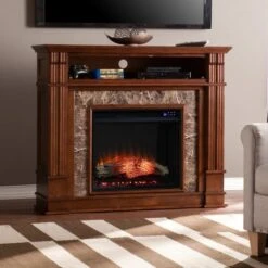 SEI 48 Inch Highgate Electric Fireplace With Faux Surround -Fireplace Specialty Store sei 48 inch highgate electric fireplace with faux surround 58