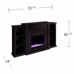 SEI 72 Inch Chantilly Color Changing Electric Fireplace With Bookcases -Fireplace Specialty Store sei 72 inch chantilly color changing electric fireplace with bookcases 58