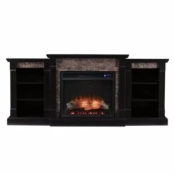 SEI 72 Inch Chantilly Electric Fireplace With Side Bookcases -Fireplace Specialty Store sei 72 inch chantilly electric fireplace with side bookcases 68