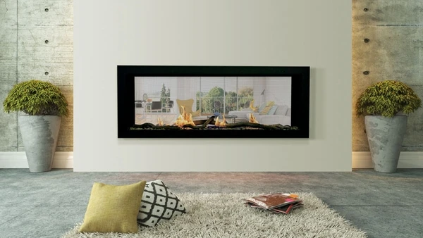 Sierra Flame 48' Emerson Series See-Thru Slim Linear Fireplace 4 Sierra Flame 48' Emerson Series See-Thru Slim Linear Fireplace - Image 2