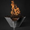 Slick Rock Concrete 34 Inch Cascade Conical Fire On Glass Feature - Electronic Ignition