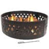 Sunnydaze 36 Inch Black Steel Crossweave Cutout Portable Outdoor Wood Burning Fire Pit Ring -Fireplace Specialty Store sunnydaze 36 inch black steel crossweave cutout portable outdoor wood burning fire pit ring 7