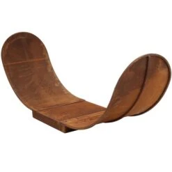 Sunnydaze 4 Foot Steel Rustic Curved Log Rack