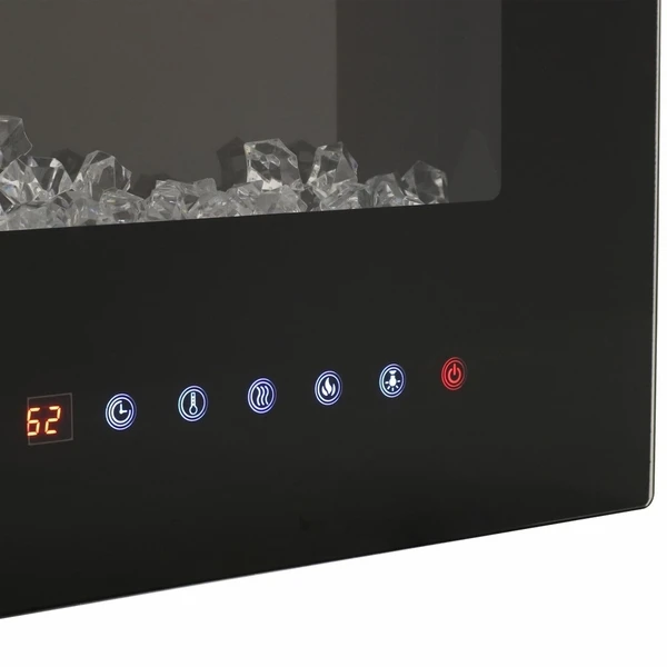 Sunnydaze 40 Inch Black Modern Flame Indoor Wall-Mounted Or Recessed LED Electric Fireplace 5 Sunnydaze 40 Inch Black Modern Flame Indoor Wall-Mounted Or Recessed LED Electric Fireplace - Image 3