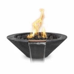 The Outdoor Plus 32 Inch Cazo Wood Grain Gas Fire And Water Bowl