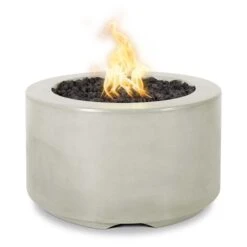The Outdoor Plus 32 Inch Florence Concrete Fire Pit - 110V Electronic Ignition