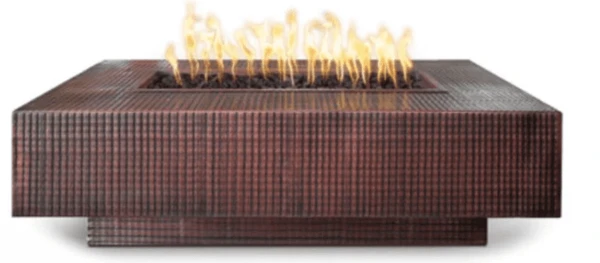 The Outdoor Plus 36 Inch Square Cabo Hammered Copper Gas Fire Pit With Flame Sense 3 The Outdoor Plus 36 Inch Square Cabo Hammered Copper Gas Fire Pit With Flame Sense