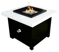 The Outdoor Plus 36 X 36 Inch Kamoa Powder Coated Metal Gas Fire Pit Table