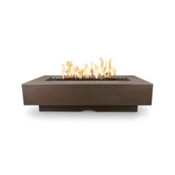The Outdoor Plus 48 Inch Del Mar Concrete Gas Fire Pit - 12V Electronic Ignition