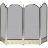 Uniflame 4 Fold Polished Brass Fireplace Screen With Decorative Filigree 1 Uniflame 4 Fold Polished Brass Fireplace Screen With Decorative Filigree -Fireplace Specialty Store uniflame 4 fold polished brass fireplace screen with decorative filigree 86