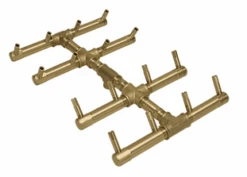 Warming Trends 15 X 11 Inch Crossfire Double Tree Fire Pit Burner With Flex Line - 160,000 BTU